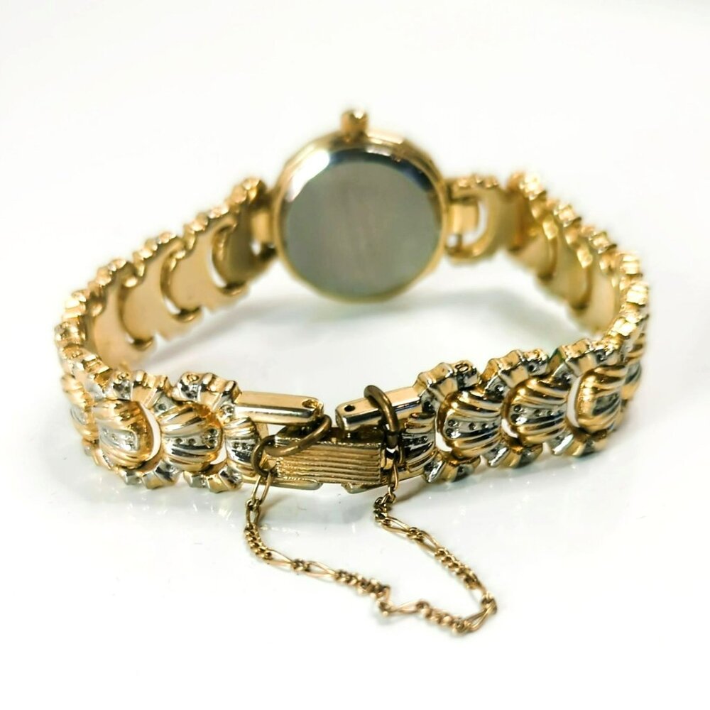Vintage Le Baron Quartz Watch Women 22mm Gold Tone Round - Picture 5 of 6
